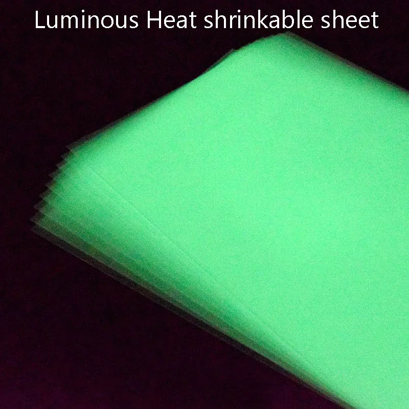 10pcs Luminous heat shrinkable sheet translucent plastic sheet polishing luminous heat shrinkable DIY material 14.5x20cm