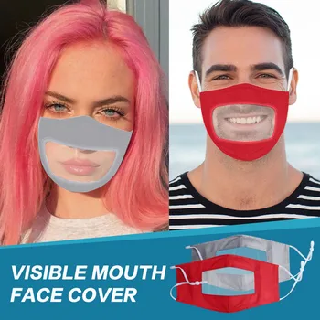 

Mask With Clear Window Visible Expression For The Deaf And Hard Of Hearing Cloth Face Mask Reuseable Mouth Cover Mask Washable