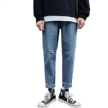 

New cotton Jeans Men High Quality Famous Men Denim Straight trousers soft mens pants autumn jean fashion Large size