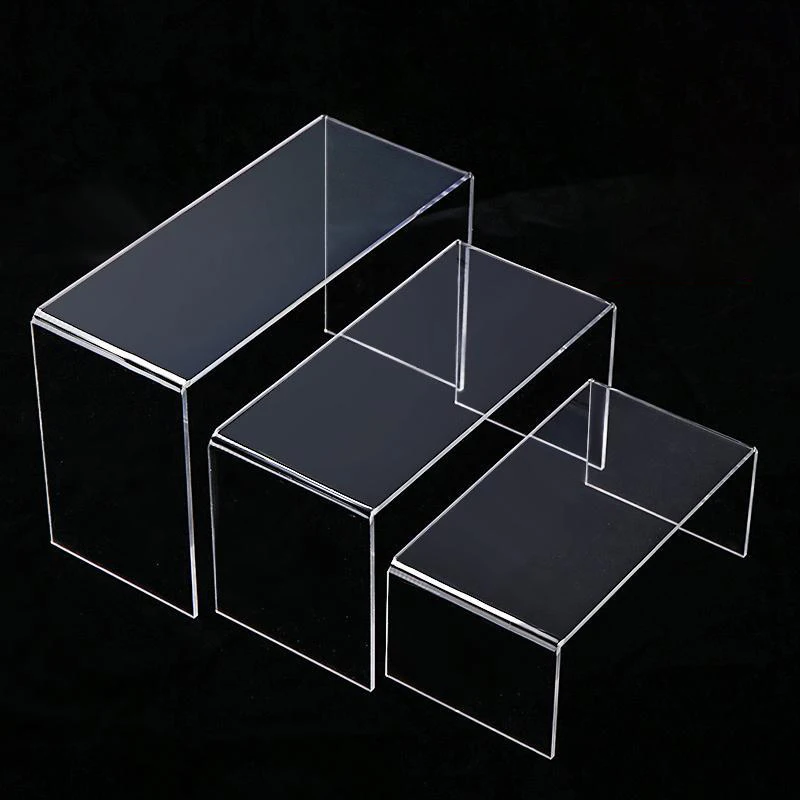 Acrylic Riser Shelf Jusalpha Durable 5MM Thick Clear Acrylic Riser Set ...