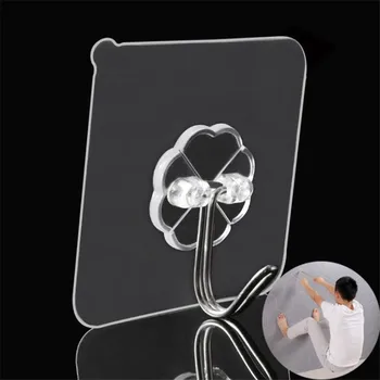 

10pcs strong self adhesive wall hooks for hanging kitchen bathroom hook hanger with suction cup key holder organizer