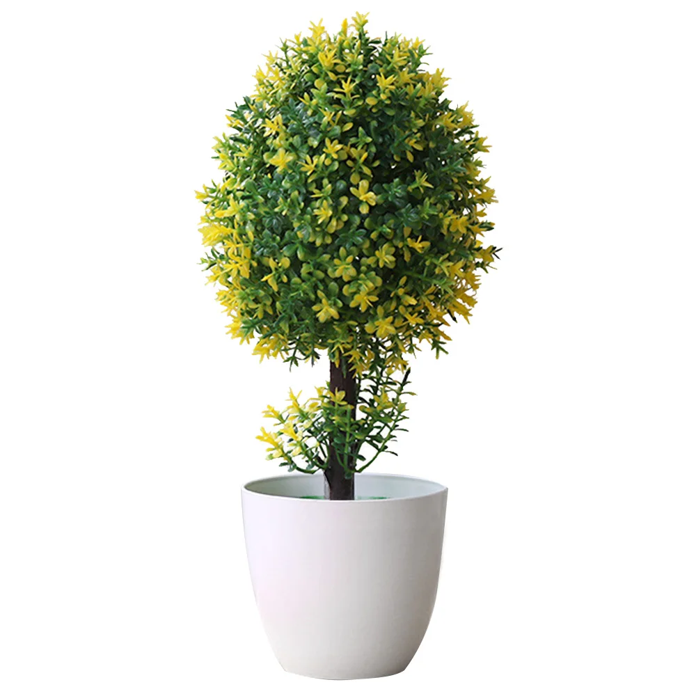 Evergreen Tree Simulated Potted Plants Plastic DIY Wedding Office Simulation Flower Artificial Plant Fashion Balcony Gift