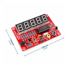 Novo 1hz-50mhz durável pequeno eletrônico fácil instalar placa do módulo conversão automática diy medidor de freqüência kit medida de cristal