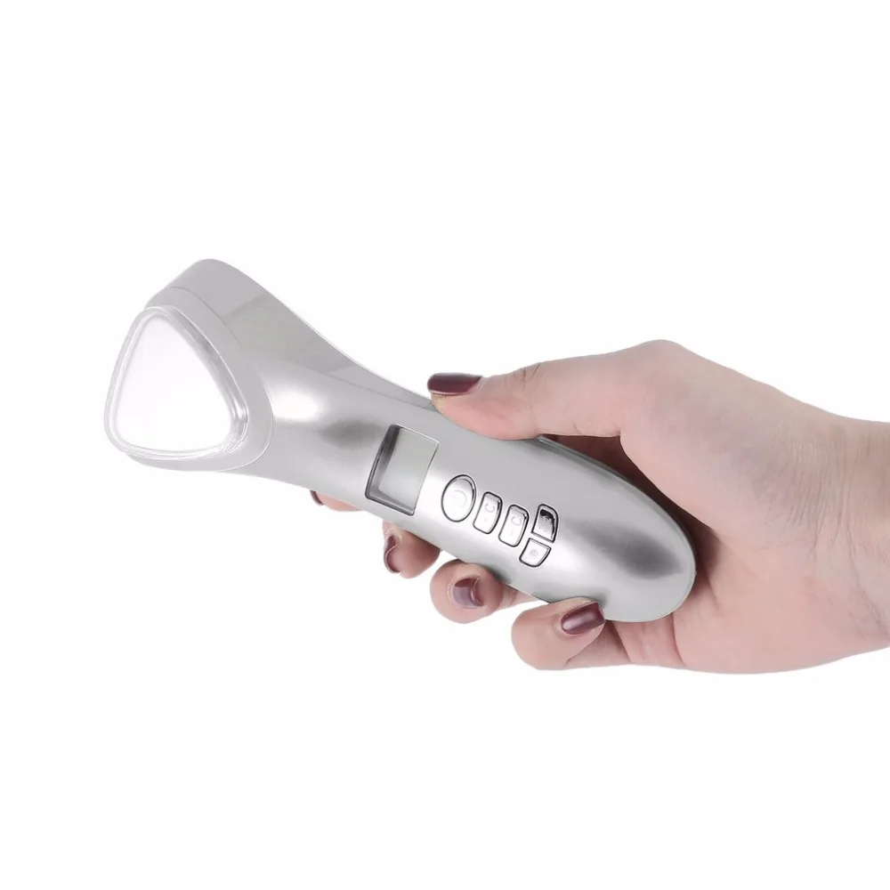 

Household Beauty Instrument Hot Cold Hammer Massage Facial Ultrasonic Vibration USB Rechargeable LED Light Home Use Therapy New