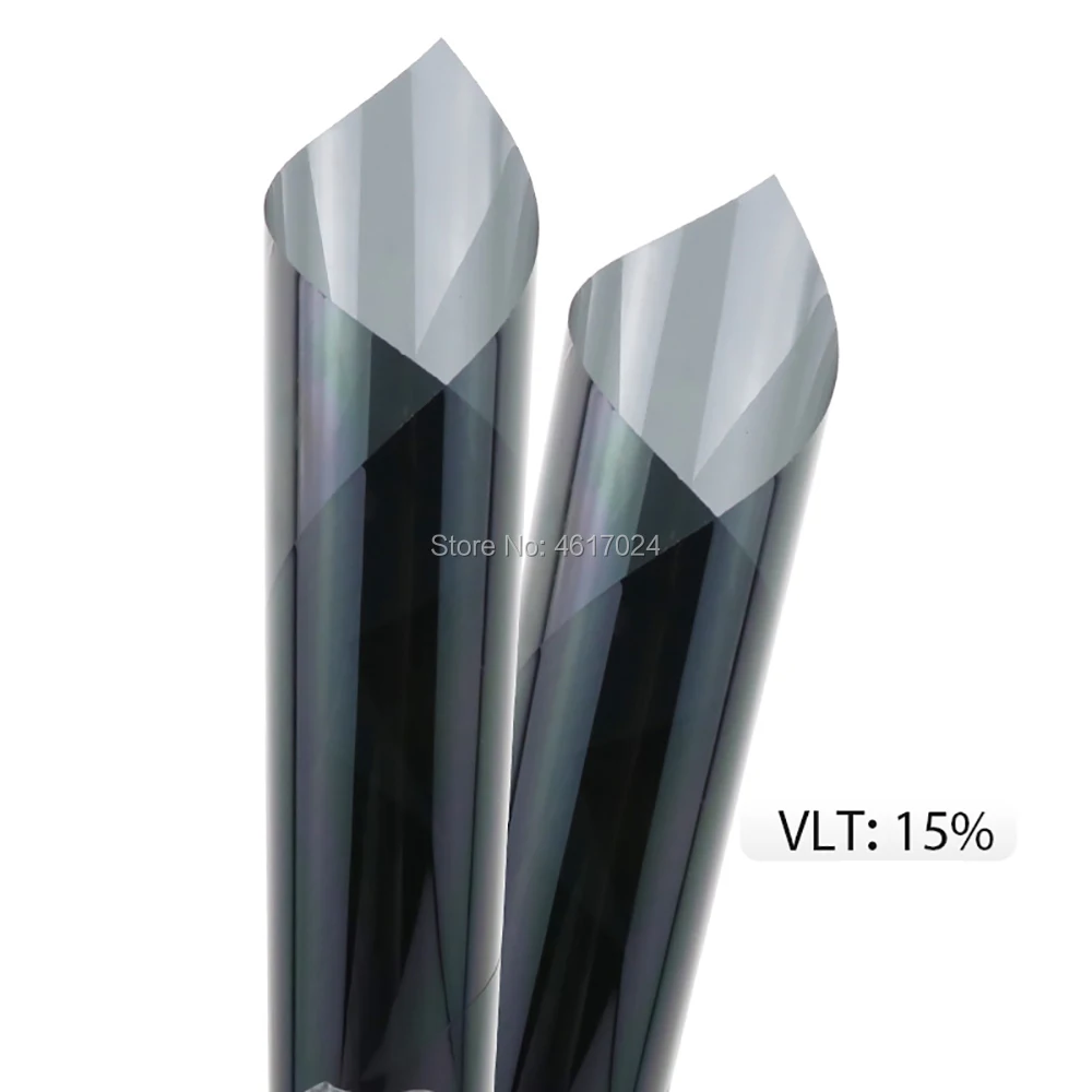 50 см X 200 2ply VLT15 % цвет угля ПЭТ самоклеющиеся УФ защитное стекло тонированная