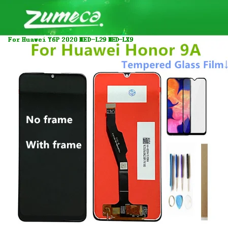 ЖК-дисплей 6 3 дюйма для Huawei Honor 9A MOA-LX9N Enjoy 10E y6P 2020 с сенсорным экраном рамкой