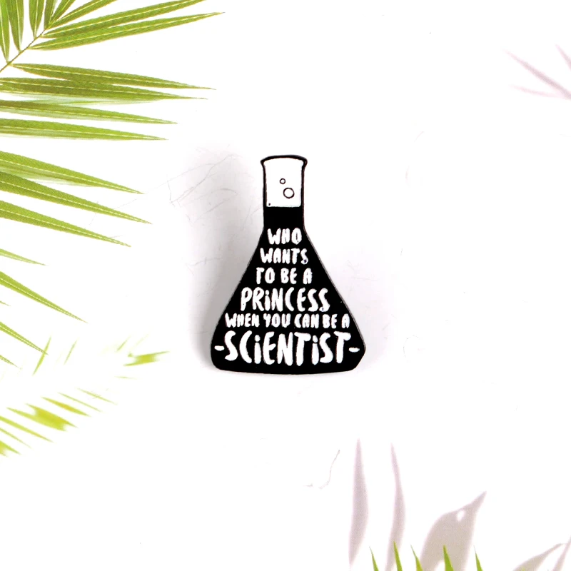 Черная эмалированная булавка, научная химическая экспериментальная чашка, учёный, Заказная брошь на рюкзак, одежда с отворотом, булавка, бижутерия, подарок
