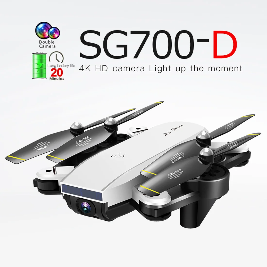 2019 SG700-D Folding WiFi FPV RC Drone 4K 1080P HD Dual Optical Flow Real Time Gesture Aerial Photo Video RC Quadcopter - AliExpress