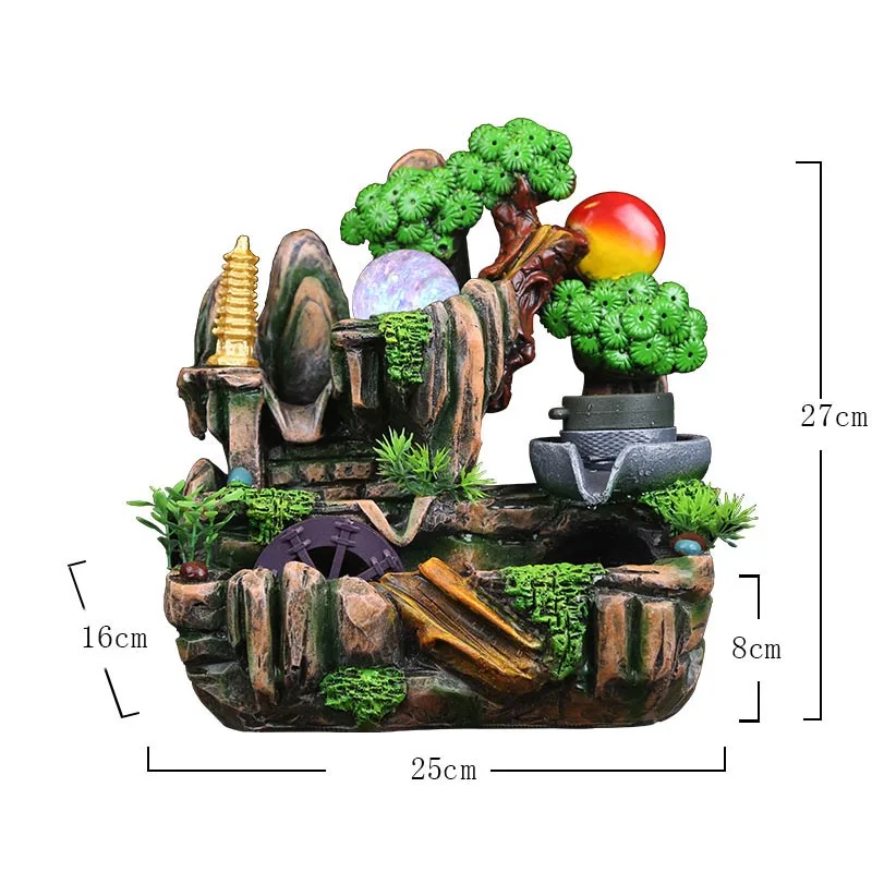 Фонтаны фэн шуй на удачу 220 В каучуковая камень микроландшафтный комнатный