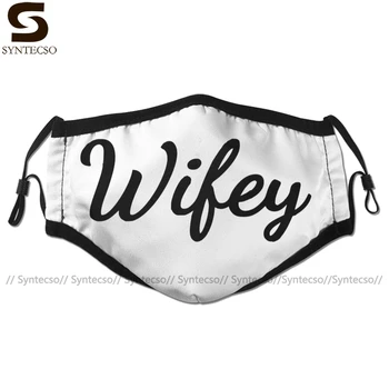 

Hubby Mouth Face Mask Wifey Facial Mask Funny Fashion with 2 Filters for Adult
