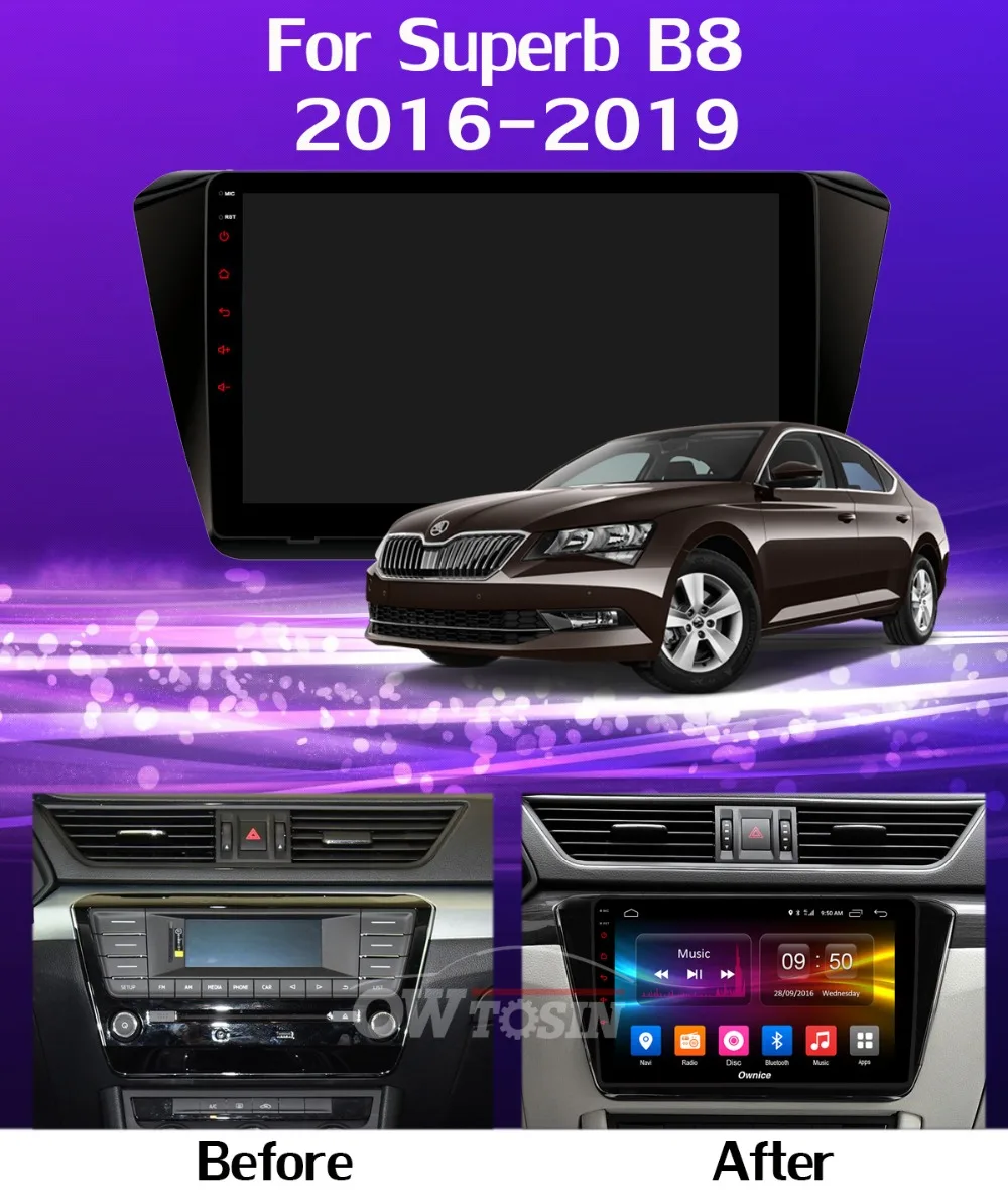 Flash Deal 360°4×AHD Camera 4G LTE Android 9.0 8Core 4G+64G SPDIF DSP CarPlay Car Multimedia GPS Radio Player for Skoda Superb B8 2016-2019 7