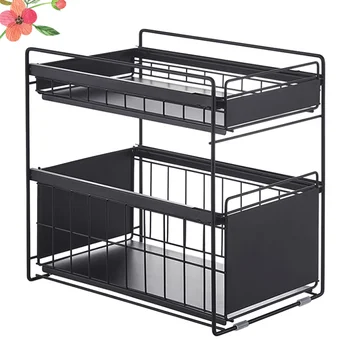 

1Pc Durable Practical Multifunction Sink Rack Drawer Type Shelf Multi-layer Shelf for Kitchen Home