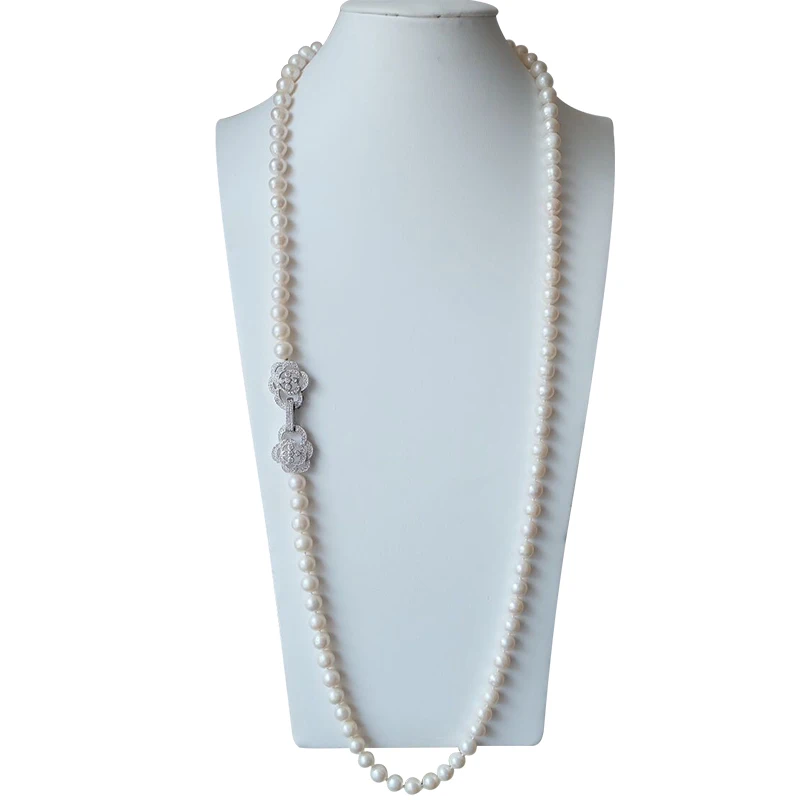 

33'' Natural 9-10MM Pearl Long Necklace