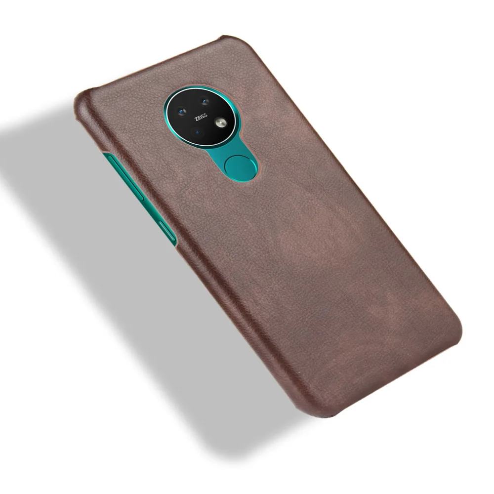 Для Nokia 7,2 чехол бизнес Litchi узор из искусственной кожи Жесткий ПК протектор задняя крышка для Nokia 6,2 7,2 телефон Coque(N1023