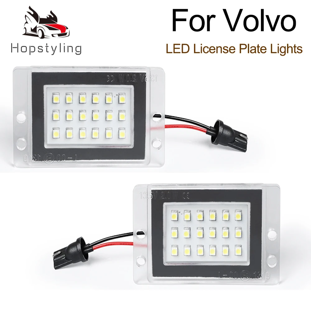 

2pcs Error Free auto lighting For Volvo 855 V70 XC97-00 SMD LED license number plate light 12V Automotive led bulbs Car-styling