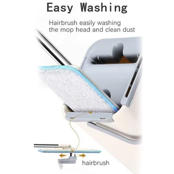 

Dust Wizard Mop Cleaning Tool Kit 360 Degree Rotating Tile Marble Floor for Home Kitchen JS23