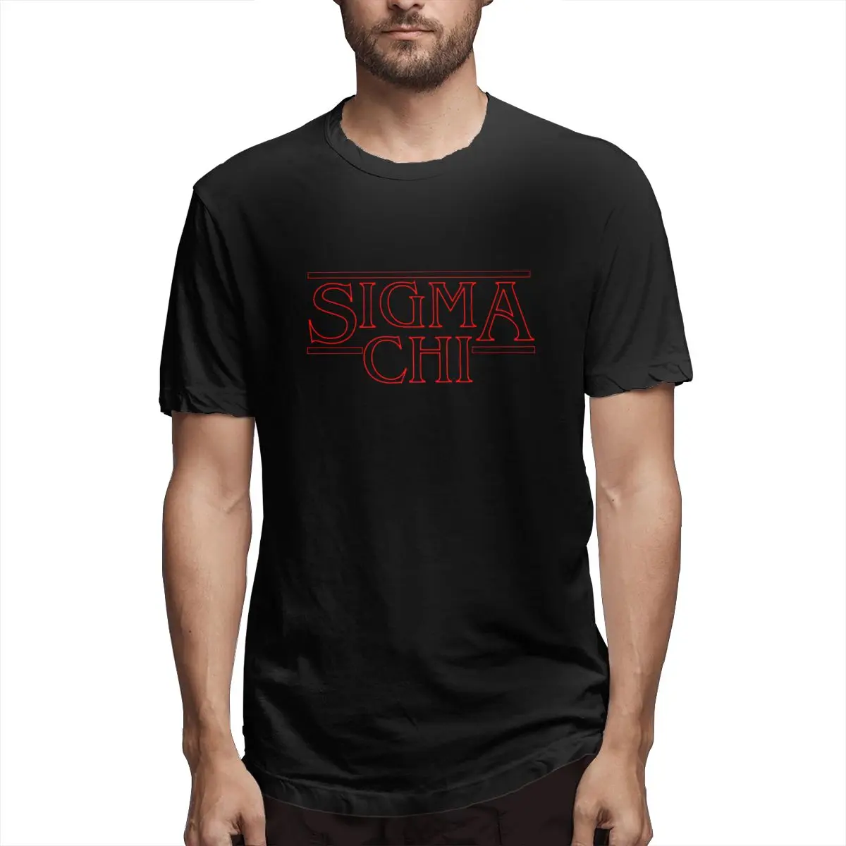 Stranger Things Sigma Chi t shirt men Casual Fashion Men's Short Sleeve T-shirt boy girl hip hop t-shirt top tees Stranger Things Sigma Chi t shirt men Casual Fashion Men's Short Sleeve T-shirt boy girl hip hop t-shirt top tees