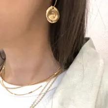 Трендовые круглые серьги-кольца золотого цвета для женщин, мужчин и девочек