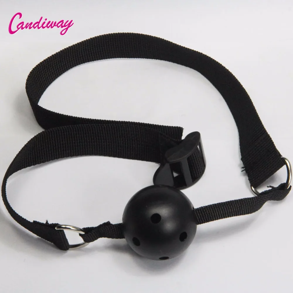 Candiway Adjustable Fetish Nylon Strap Hollow Mouth Ball Oral Gag BDSM Bondage Restraint Adult Sex Toys For Couple Sex Shop