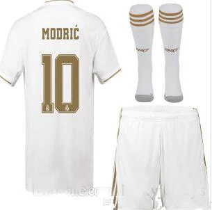 Бесплатно плюс 13 патчей Реал Мадрид взрослый костюм носки футбольные Джерси дом вдали 3RD Hazard ISCO MODRIC футбольная рубашка - Цвет: Белый