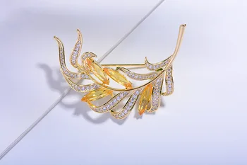 

WOMEN LEAF brooches PIN ZINC ALLY BROCHE PIN