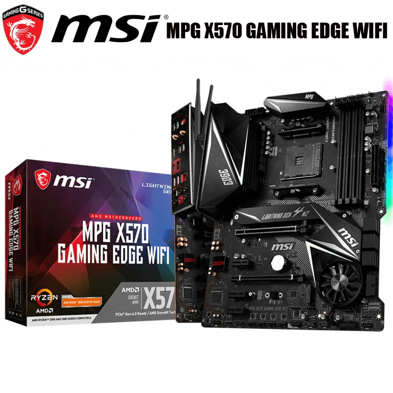 Socket AM4  Ryzen 9 AMD X570 MSI X570 GAMING EDGE