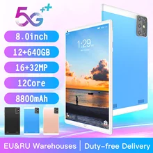 Tablets PC K20 With Keyboard 8Inch 640GB ROM Dual SIM 8800mAh 12Core GPS WPS Office Google Play Hot Tablets Android PC планшет