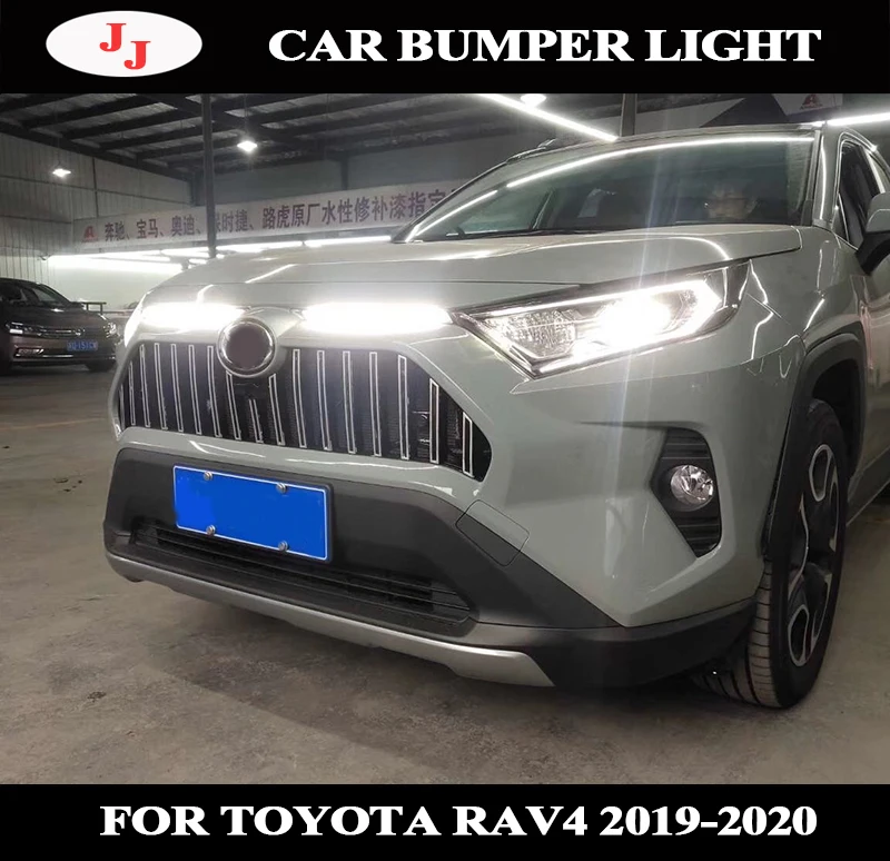 Светодиодные дневные хосветильник для Toyota RAV4 2019 2020 желто белые 12 В автомобильная