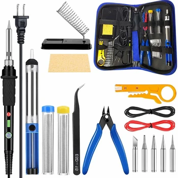 

Adjustable Temperature Electric Soldering Iron Set Welding Tool Kit for Wiring Home Repairs Jewelry Metalwork Projects