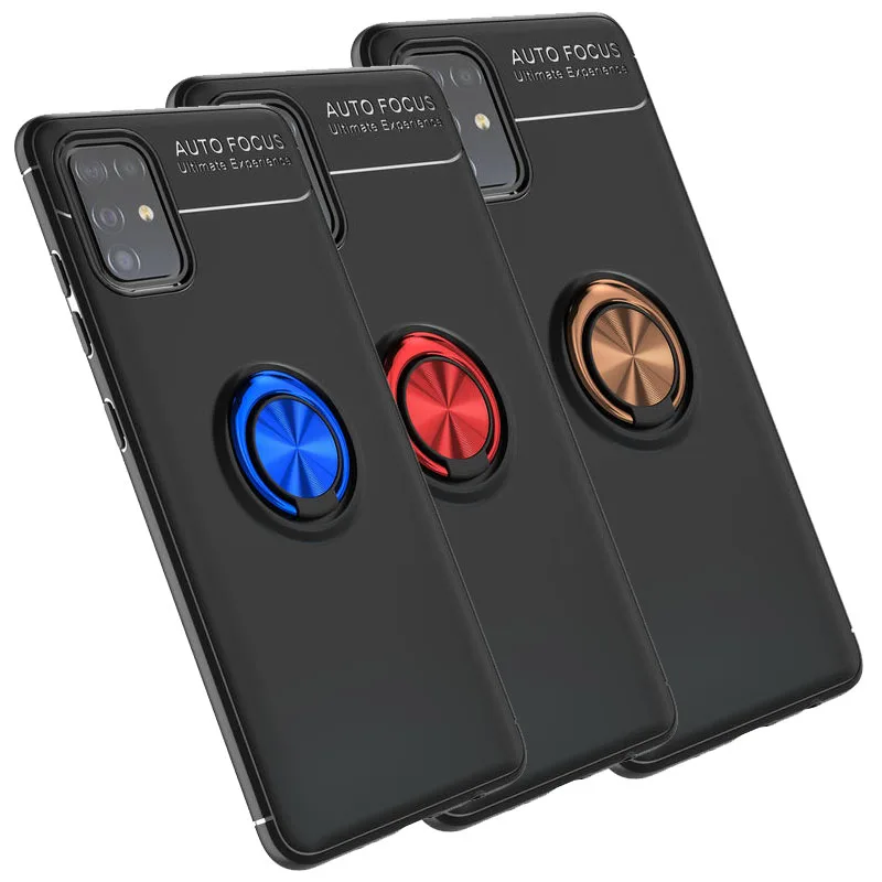

Shockproof Case For SamSung Galaxy A51 fashion Rotation Ring Car bracket protection Back Cover For SamSung A51 A515 Phone Cases