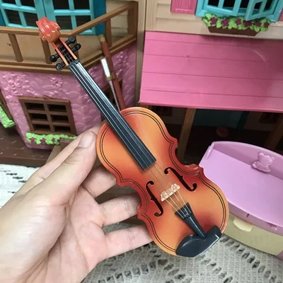 

Genuine bulk doll props violin Mini simulation toy home American doll of girl accessories 20cm doll house