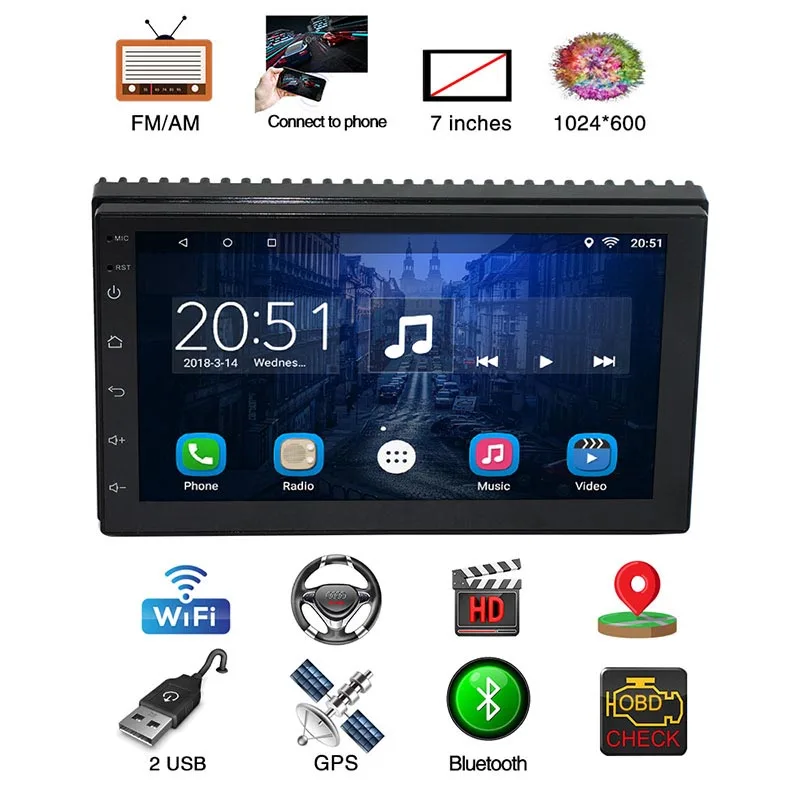 Android 6,0 MP5 плеер gps wifi AUX/USB/TF/FM зеркальная связь Автомобильная электроника 2Din Bluetooth Автомобильный MP5 автомобильный аудио видео плеер