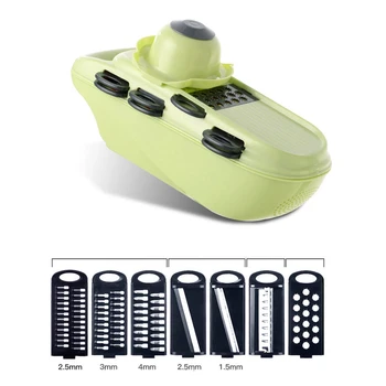 

New Upgrade 7-blade Mandala Cutter Safe Manual Vegetable Slicer Potato Onion Salad Maker Kitchen Accessories Gadget Hotselling