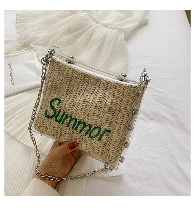 

MORI Series Transparent Bag 2019 New Style Fashion PVC Korean-style Chain Bucket Different Size Bags Versatile Crossbody Bag