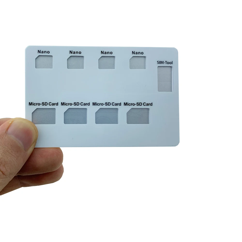 Нано-карта и контактный держатель, вмещает 4 шт нано-карты, 4 шт TF карты и lphone pin