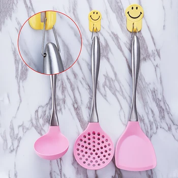 

Pink Silicone Cooking Tools Stainless Steel Handle Kitchenware Dinnerware Tableware Heat Resistant Kitchen Utensils Accessories