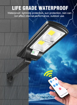 

Solar Lights Remote Control COB Solar Light With Remote Control Waterproof Solar Powered Light for Outdoor Garden Yard Dropship