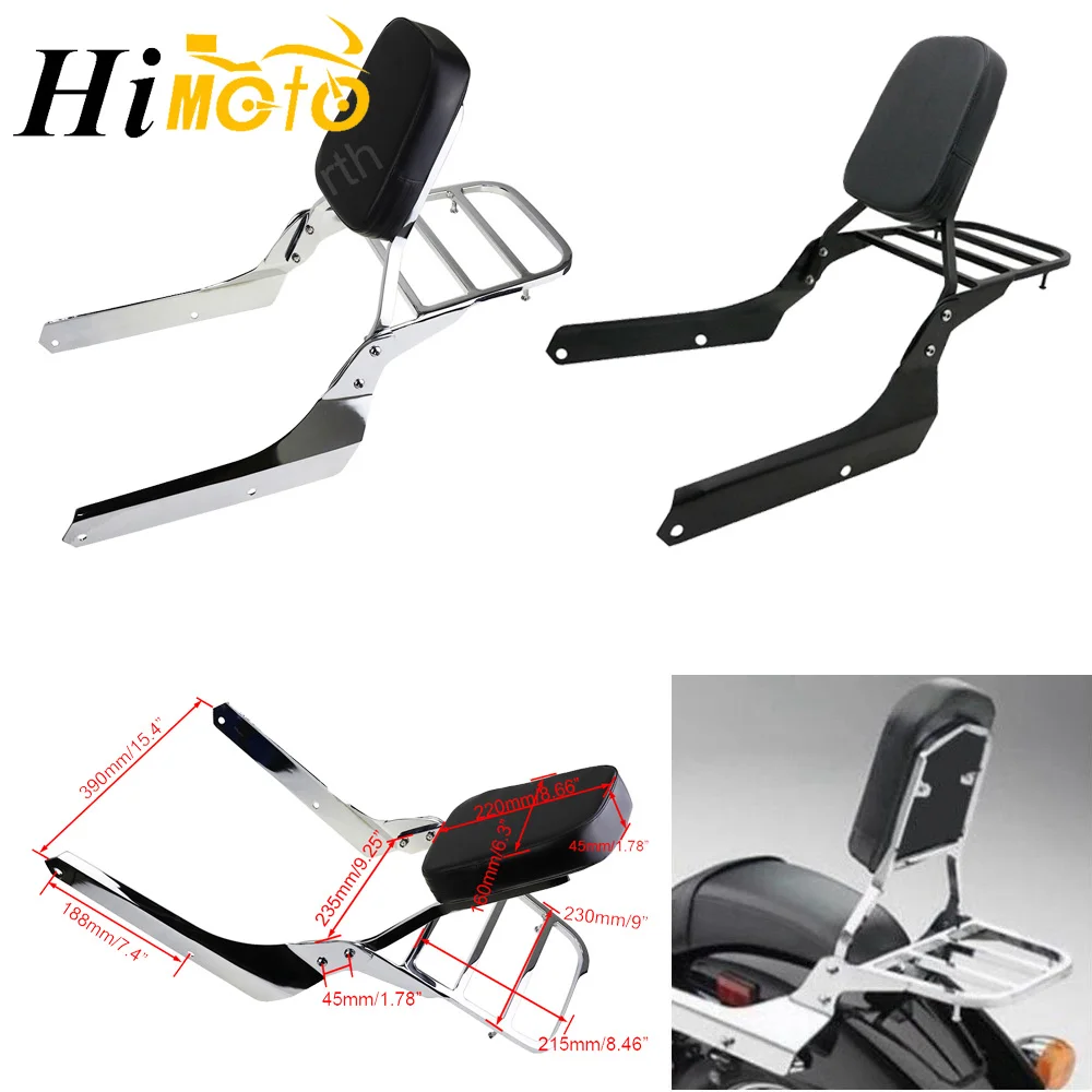Для Honda VT750 C2 Shadow Spirit 2007 2014 VT750C2B Phantom 2010 2015 хромированная Черная задняя спинка Сисси