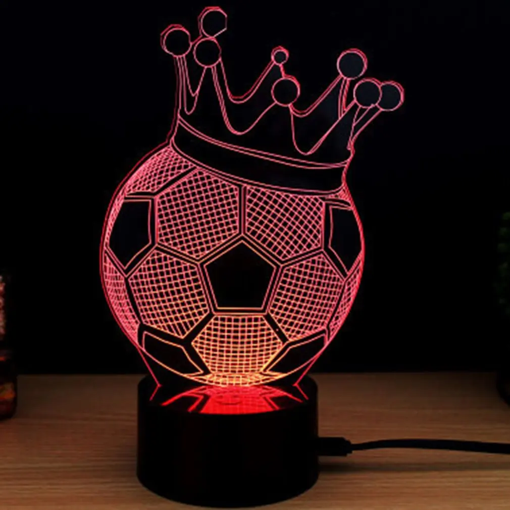 

Souvenir Gift Colorful Touch Switch Table Desk Light 3D Acrylic LED Night Light Lamp Acrylic Atmosphere Light for Football Fan