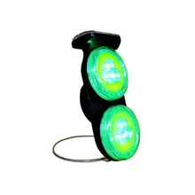 Зеленый светодиодный солнечный конус Предупреждение светильник с 10 шт. супер яркий светодиодный светильник на солнечной энергии, Предупреждение светильник