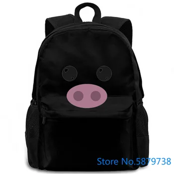

Pig Face Cute Animal - Unisex Halloween Costume New Simple women men backpack laptop travel school adult student