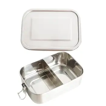 

1200ML Stainless Steel Lunchbox With Removable Separator Food-Container Leak-Proof Lunch Box Student Lunch Box For Kids Children