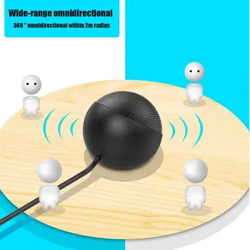 

For Desktop Tablets Office 3.5mm Condenser Microphone Meeting Room Omnidirectional Stereo 360 Degree Ratation Smartphones