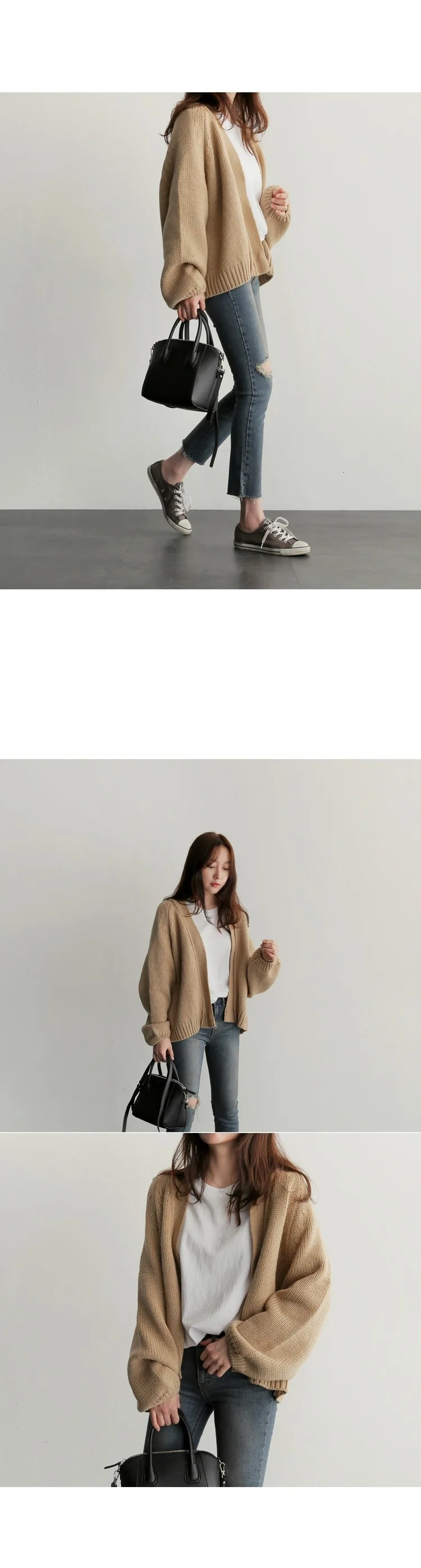 PEONFLY, корейский стиль, женский кардиган, сплошной цвет, Повседневный, мягкий, рукав "летучая мышь", вязаные пальто, свободный, v-образный вырез, мягкий джемпер, Femme