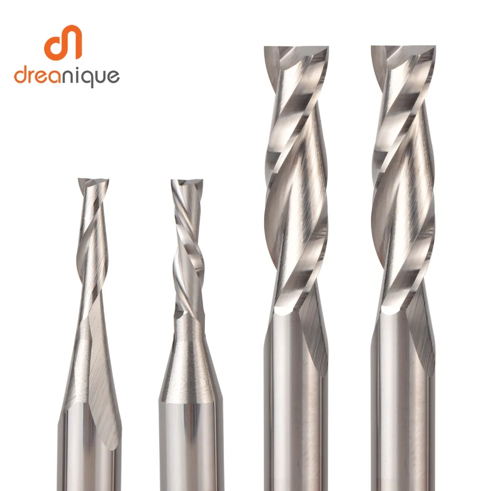 CNC Solid Carbide engraving bits milling cutter woodwork set 3.175mm 6.35mm 6mm shank router bits for carving wood tools