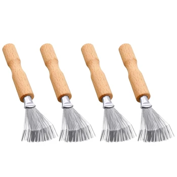 

4Pcs Cleaning Tool Home Hair Brush Cleaner Travel with Metal Wire Dirt Remover Comb Mini Durable