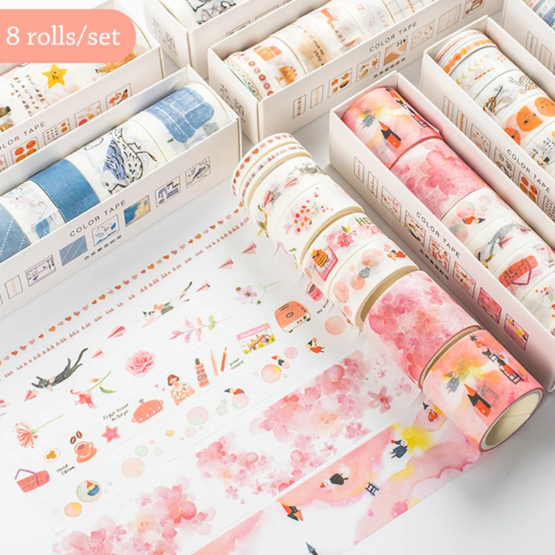 DIY Stationery Kawaii Diary Label Scrapbooking Sticker Sticky Paper Washi Tape 