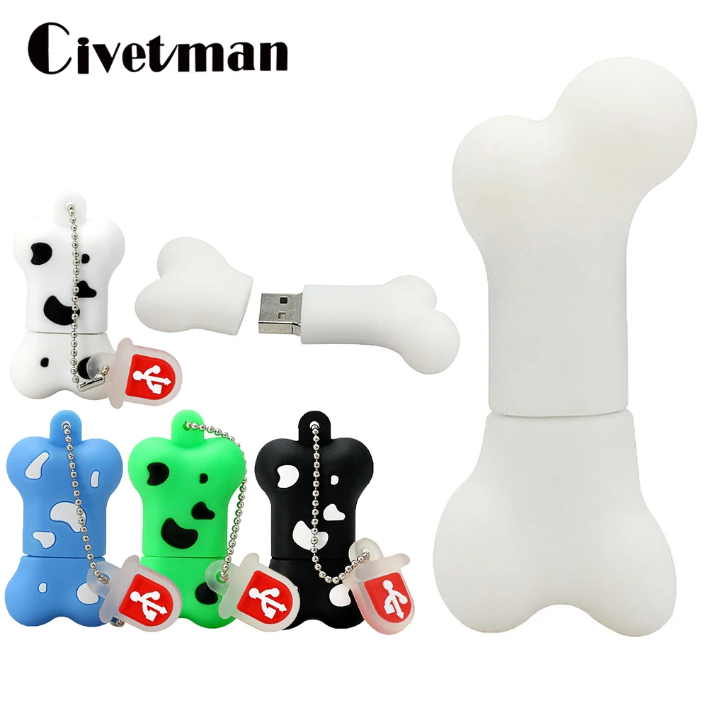 USB флеш накопитель в виде собаки 8 ГБ 16 32 64 128 256 ГБ|64gb usb|usb memory stickdog bone usb |