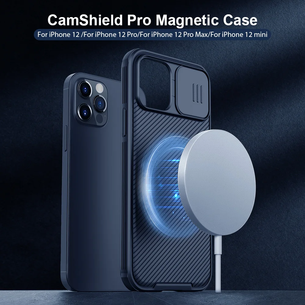 

NILLKIN Magnetic Case For iPhone 14 Pro Max For iPhone 13 CamShield Slide Camera Protect Privacy Back Cover for iPhone 12 Pro