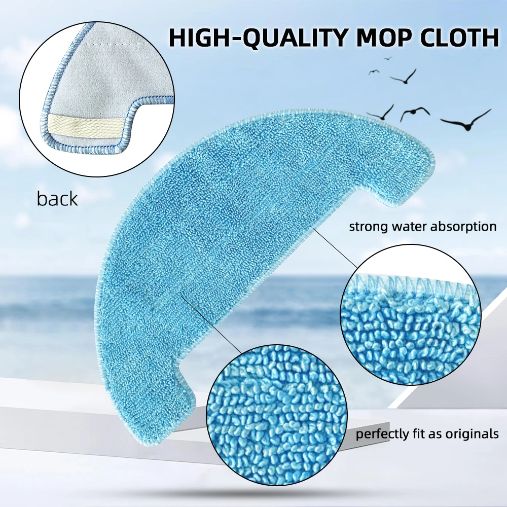 Replacement For iLife A4 A4S A40 Polaris PVCR 0726 0826 0926 Robot Vacuum Spare Parts Main Side Brush Hepa Filter Mop Cloths Rag